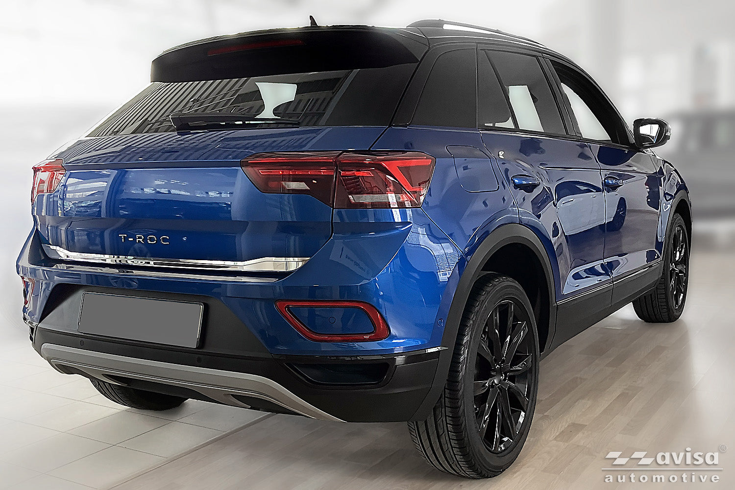 Bakluckelist Volkswagen T-Roc Cabrio 2017–2022. facelift 2022–2025 – Spegelpolerat silver – detaljbild 2