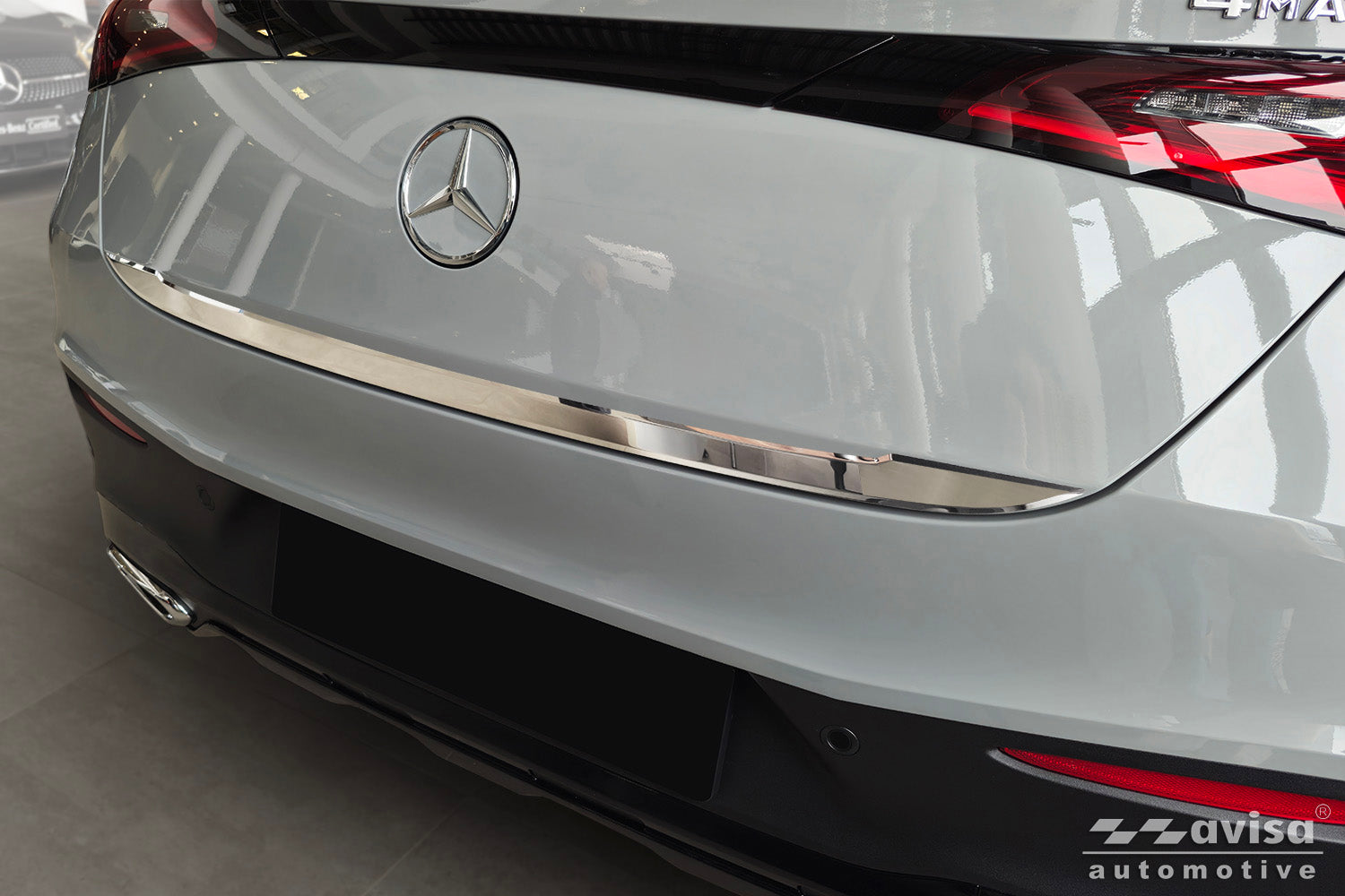 Bakluckelist Mercedes Glc II (C254) Coupe 2023+ – Spegelpolerat silver – detaljbild 3