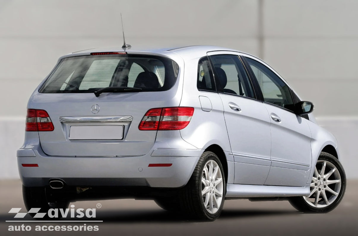 Lastskydd Mercedes B Class W245 minivan 2005–2008 – Silver satin – detaljbild 2