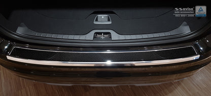 Lastskydd Volvo XC60 2013–2017 – Spegelblank steel,Svart Kolfiber – detaljbild 3