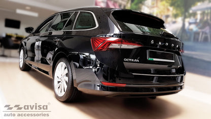 Lastskydd Skoda Octavia IV Kombi Active, Sportline, Ambition, Style, Sportline 2019–2024 facelift 2024+ m.fl. – Silver satin – detaljbild 2