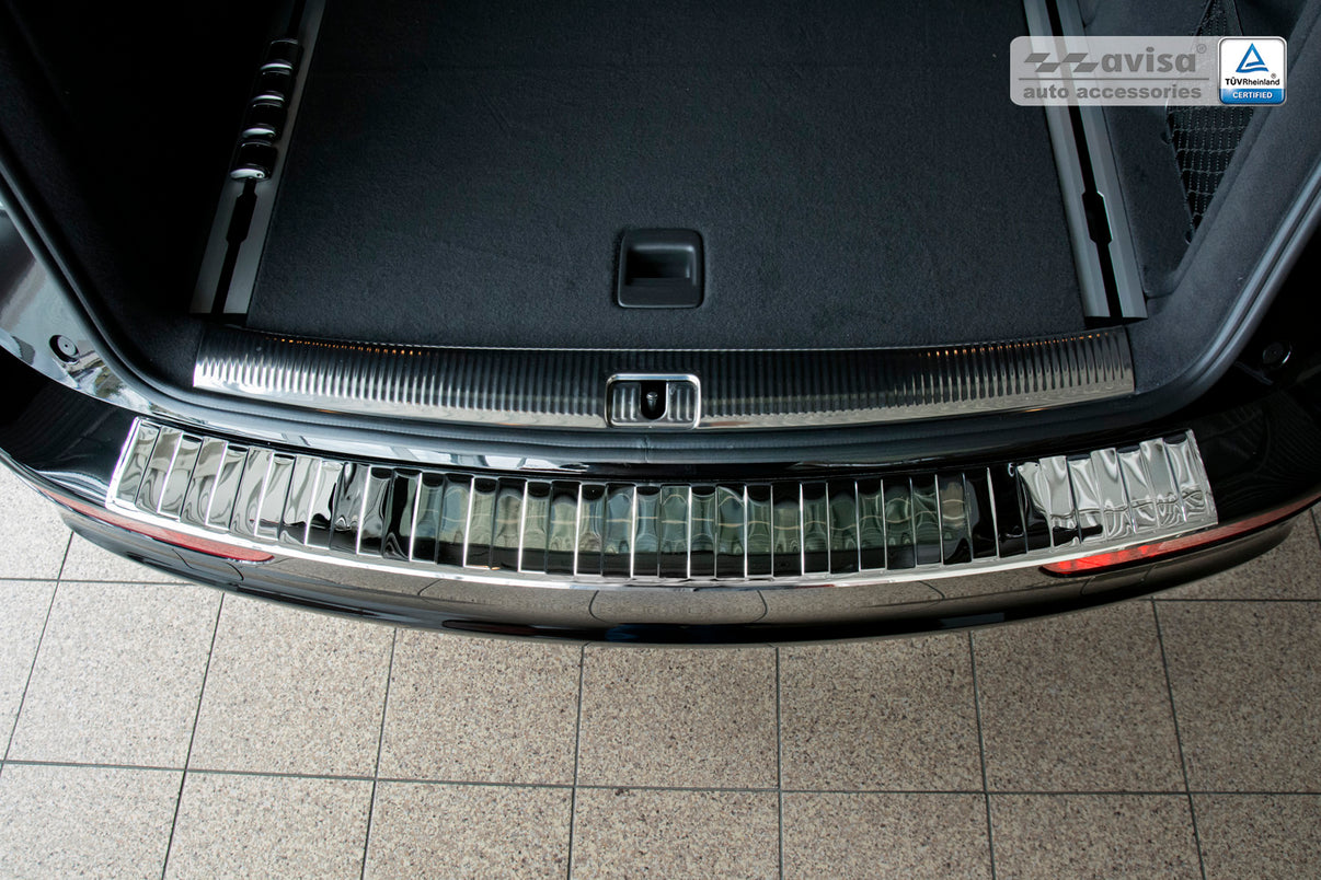 Lastskydd Audi Q5 2008–2012, facelift 2012–2016 / Audi SQ5 2013+ – Spegelpolerat silver – detaljbild 3