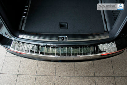 Lastskydd Audi Q5 2008–2012, facelift 2012–2016 / Audi SQ5 2013+ – Spegelpolerat silver – detaljbild 3