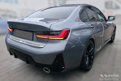 Bakluckelist BMW 3 (Sedan) G20 M-paket 2018–2022 facelift 2022–2024 facelift 2024+/ Seria 3 (Sedan) G80 M Competition… – Silver satin – detaljbild 2