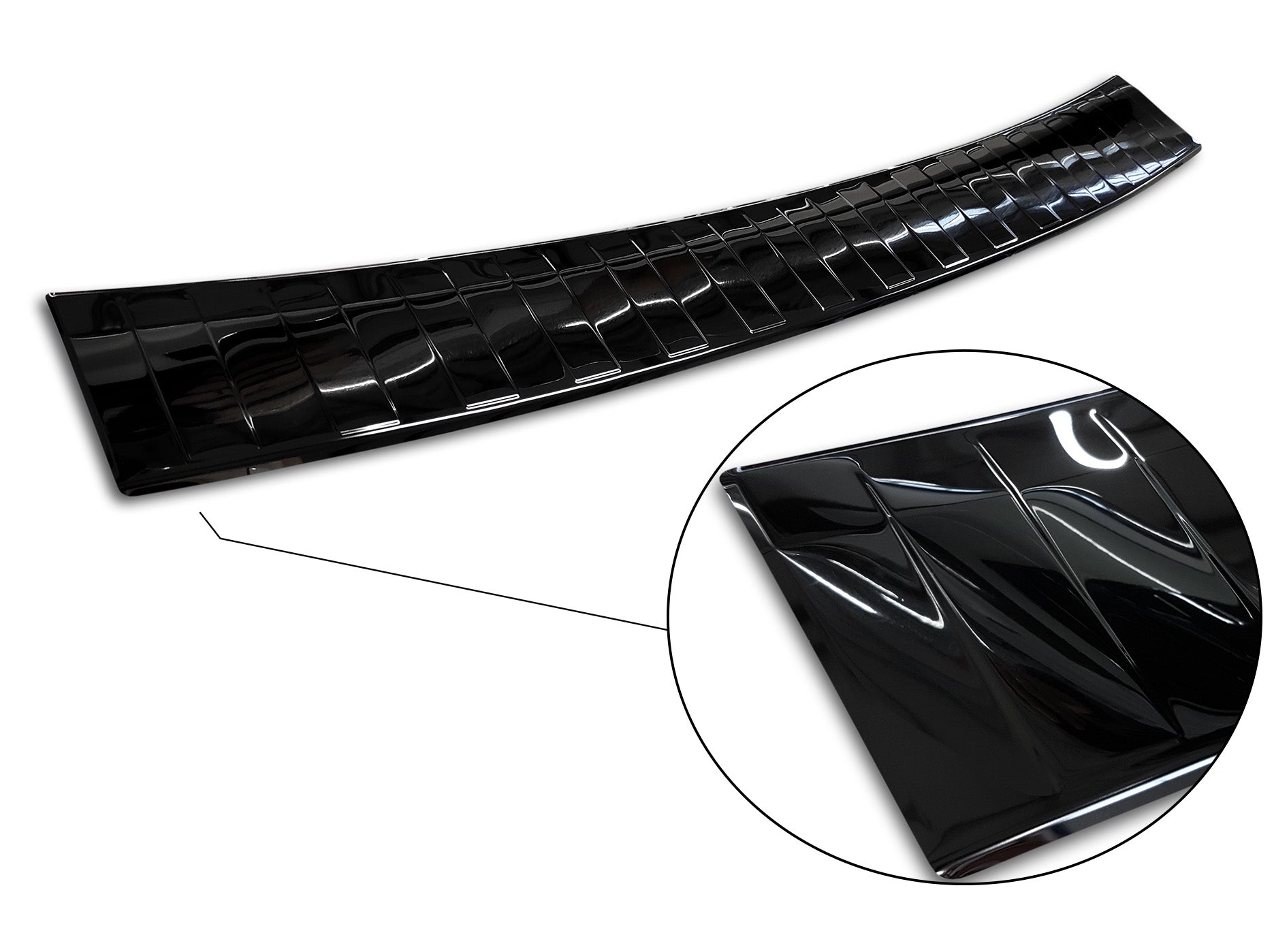 Lastskydd Volvo V70 III facelift 2014–2016 – Spegelblank svart