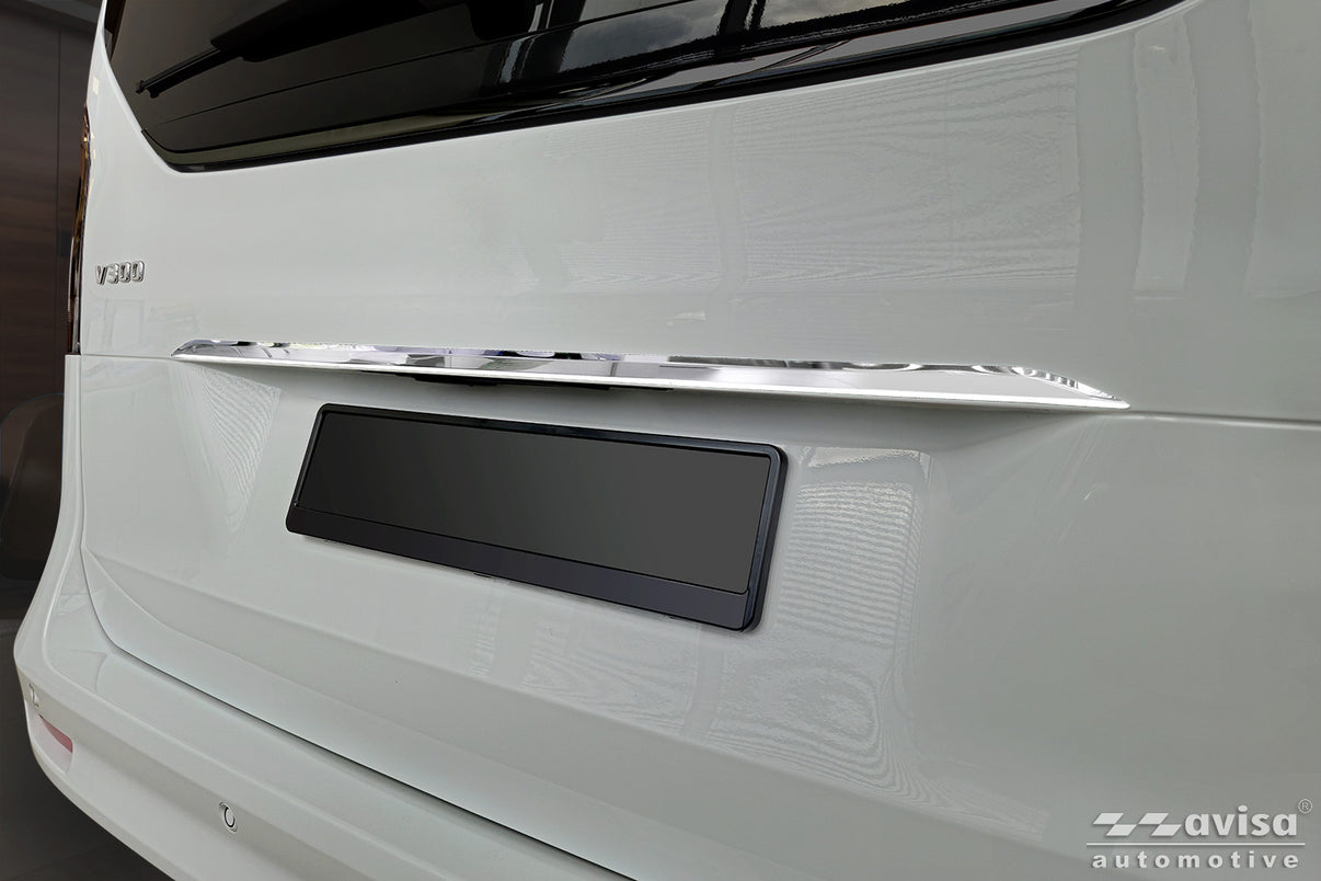 Bakluckelist Mercedes V Class W447/ Vito III/ Marco Polo 2014–2019, facelift 2019–2024, facelift 2024+ – Spegelpolerat silver – detaljbild 3