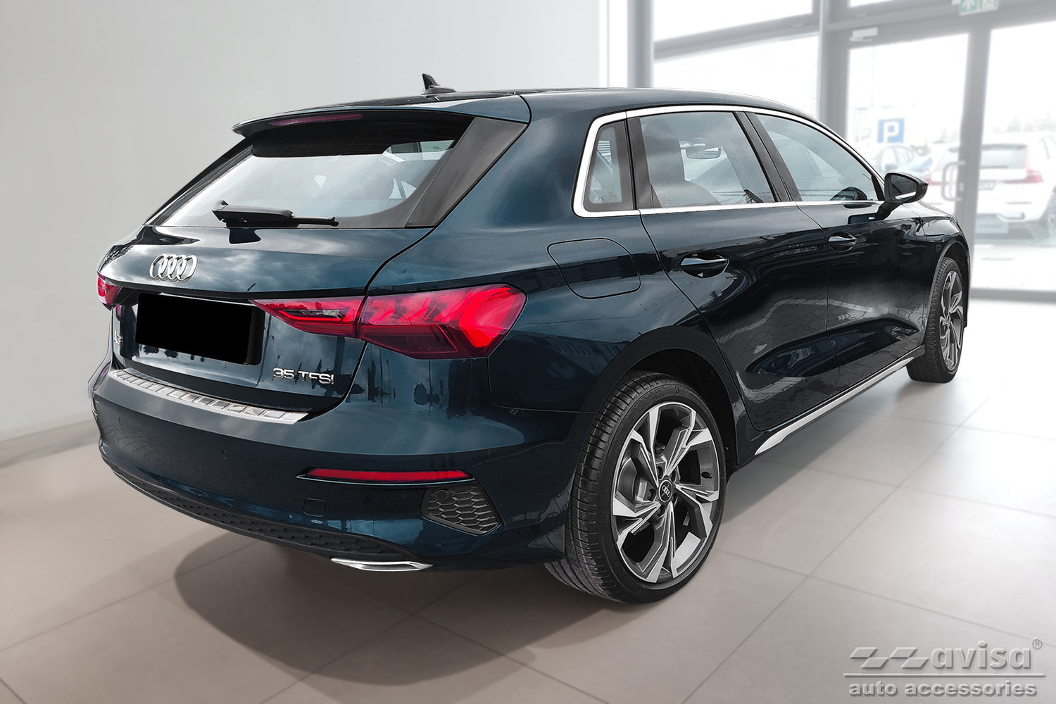 Lastskydd Audi A3 IV (8Y) Sportback S-line 2020–2024 – Silver satin – detaljbild 2