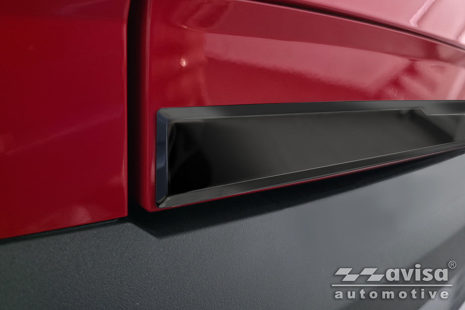 Bakluckelist Ford Tucson IV 2020–2024, facelift 2024+ >/ Hyundai Tucson IV N-Line 2020–2024, facelift 2024+ > – Spegelblank svart – detaljbild 3