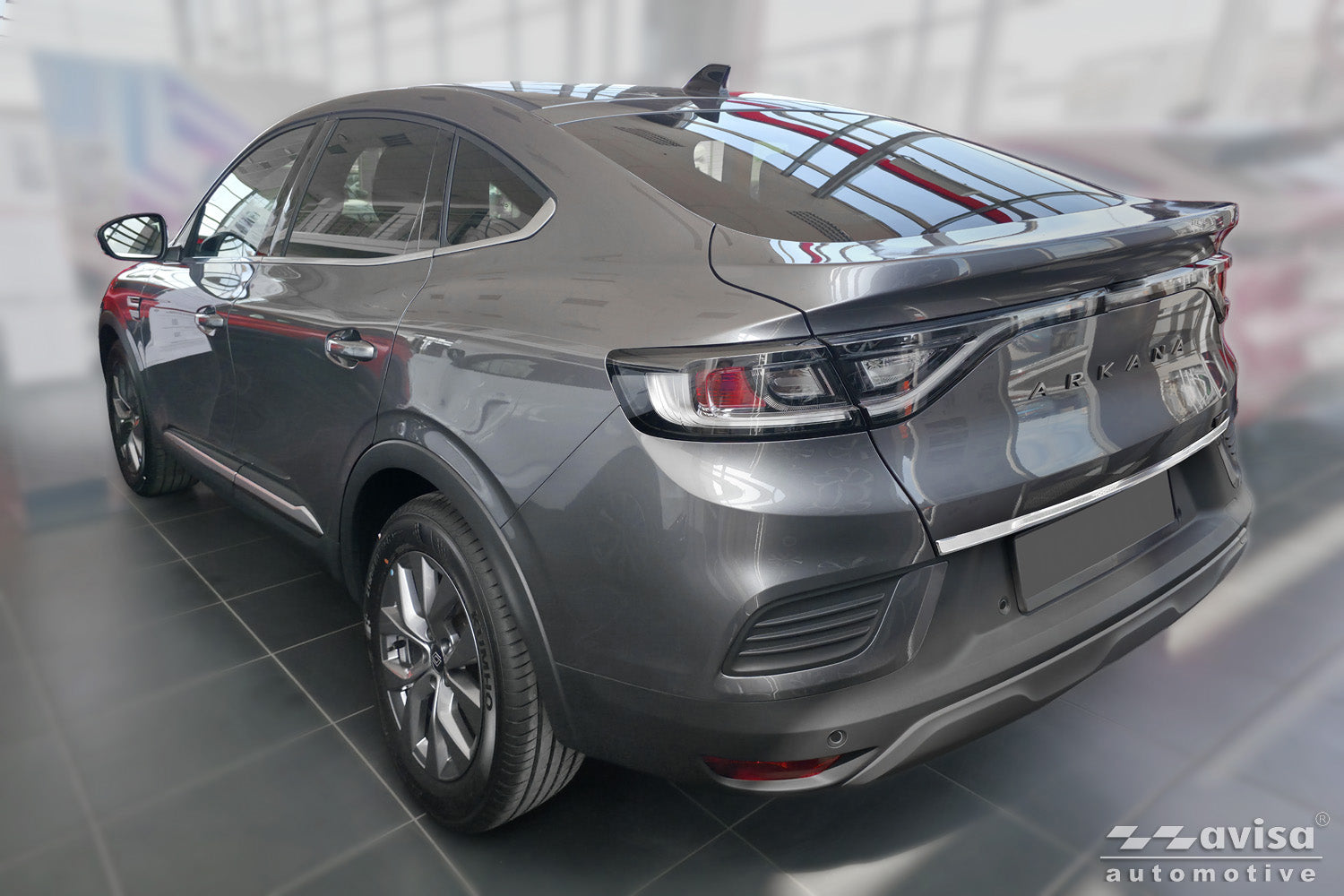 Bakluckelist Renault Arkana 2020+ – Silver satin – detaljbild 2