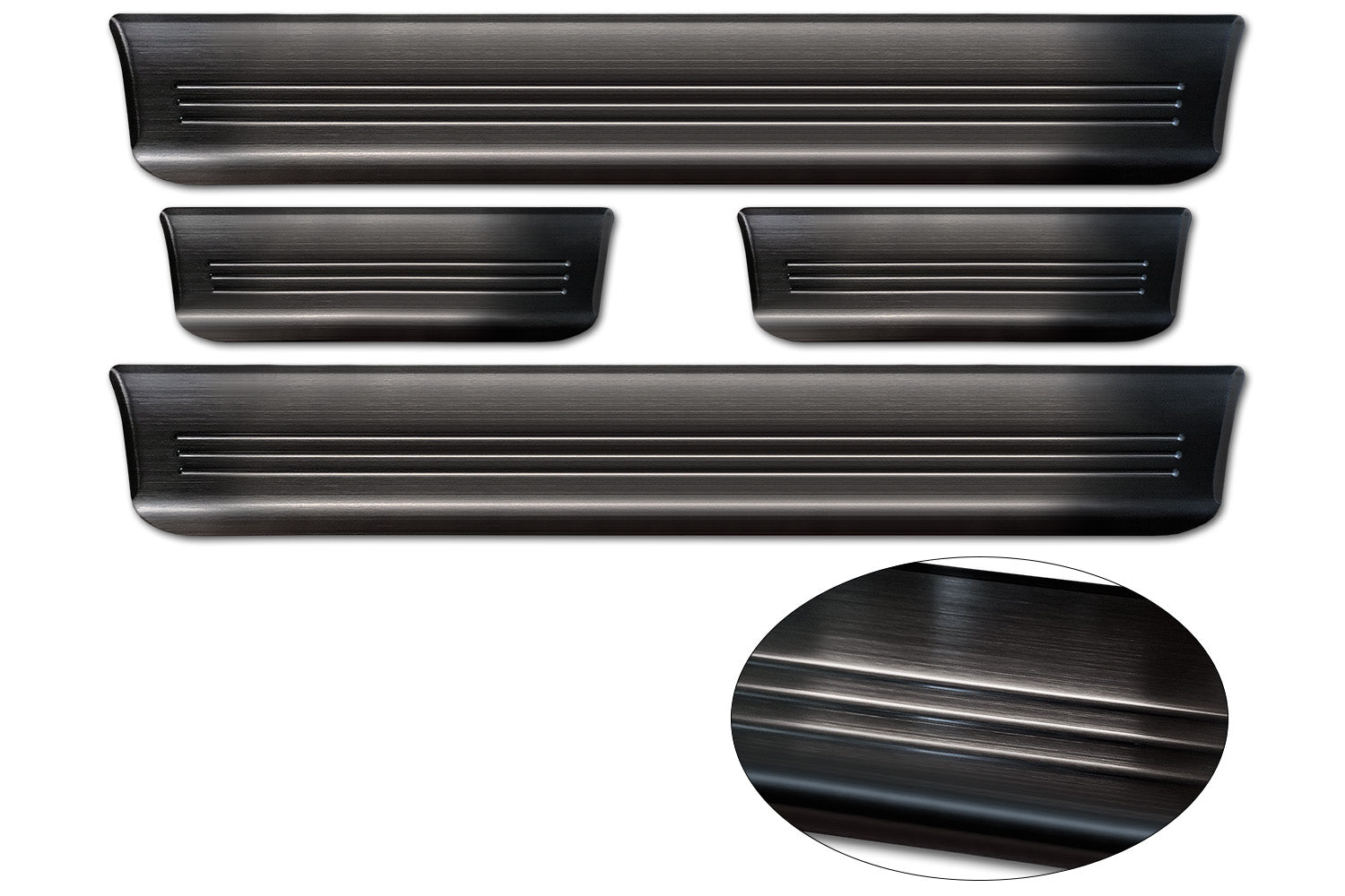 Tröskelskydd Lines Tesla modell S liftback 2012–2016, facelift 2016+ – Svart