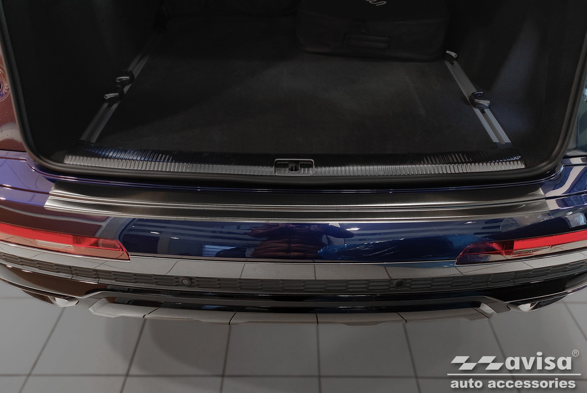 Lastskydd Audi Q7 II/ S-line 2015–2019, facelift 2019–2024 facelift 2024+ – Svart – detaljbild 3
