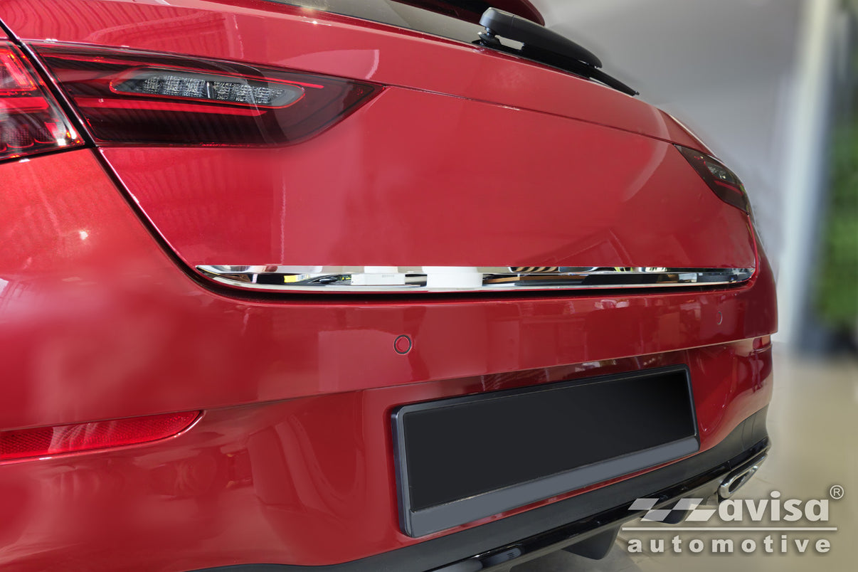 Bakluckelist Mercedes Cla II Shooting Brake (X118) 2019–2025 – Spegelpolerat silver – detaljbild 3