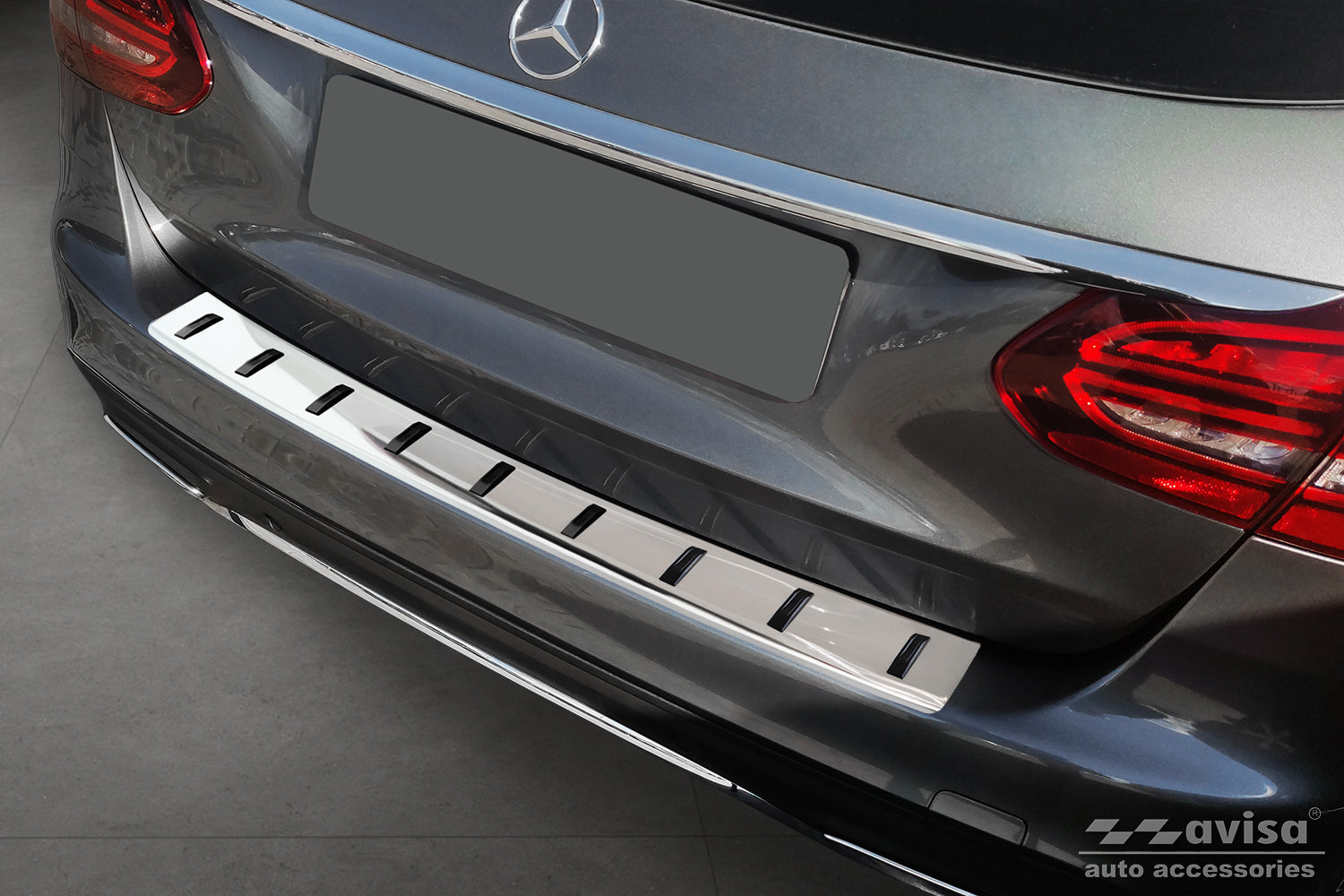 Lastskydd Strong Edition Mercedes C Class W205 Kombi 2014–2018, facelift 2018+ – Silver – detaljbild 3