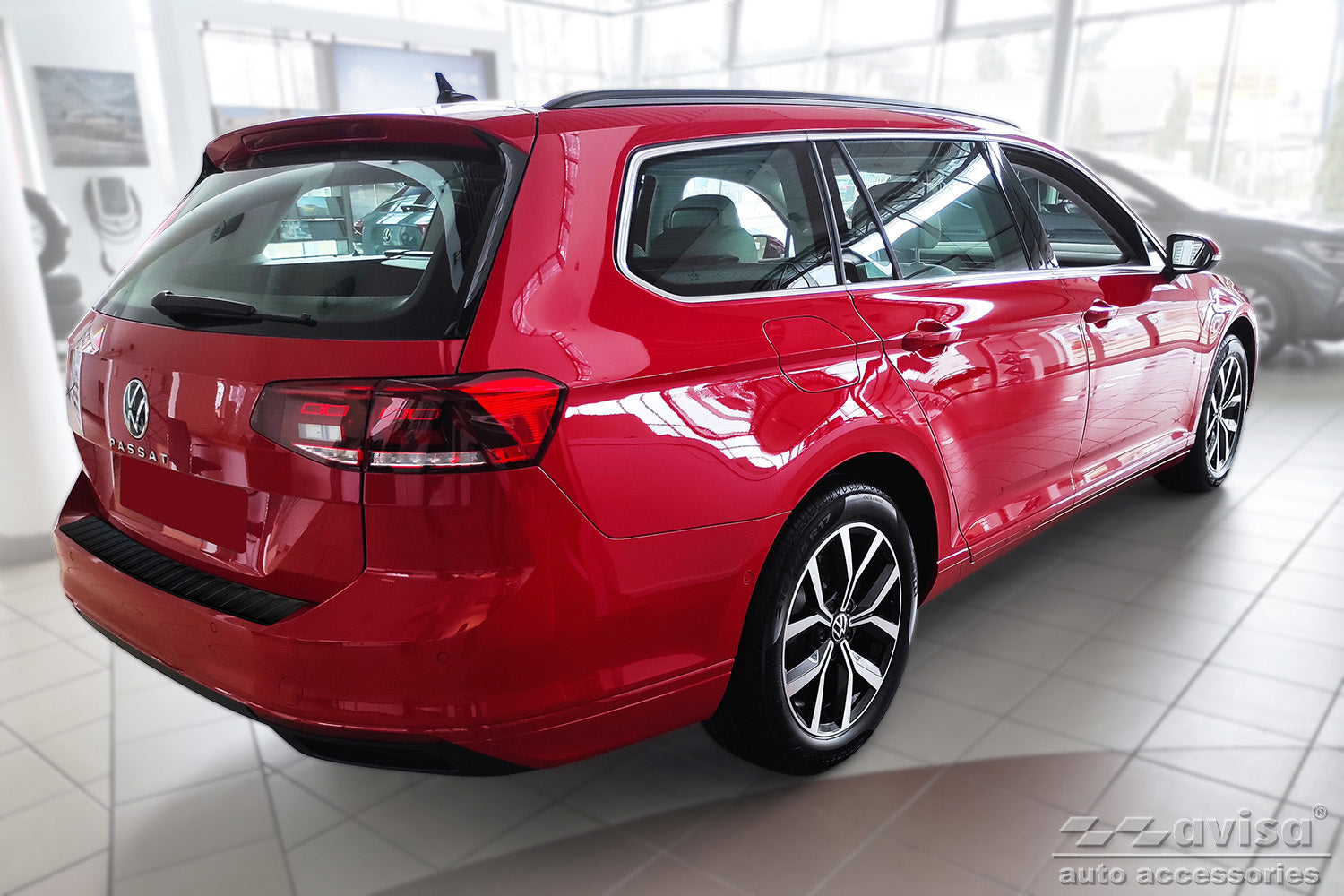 Lastskydd Black Mat Volkswagen Passat B8 variant/ R-line/ Alltrack/ GTE 2014–2019, facelift 2019–2023 – Mattsvart – detaljbild 2