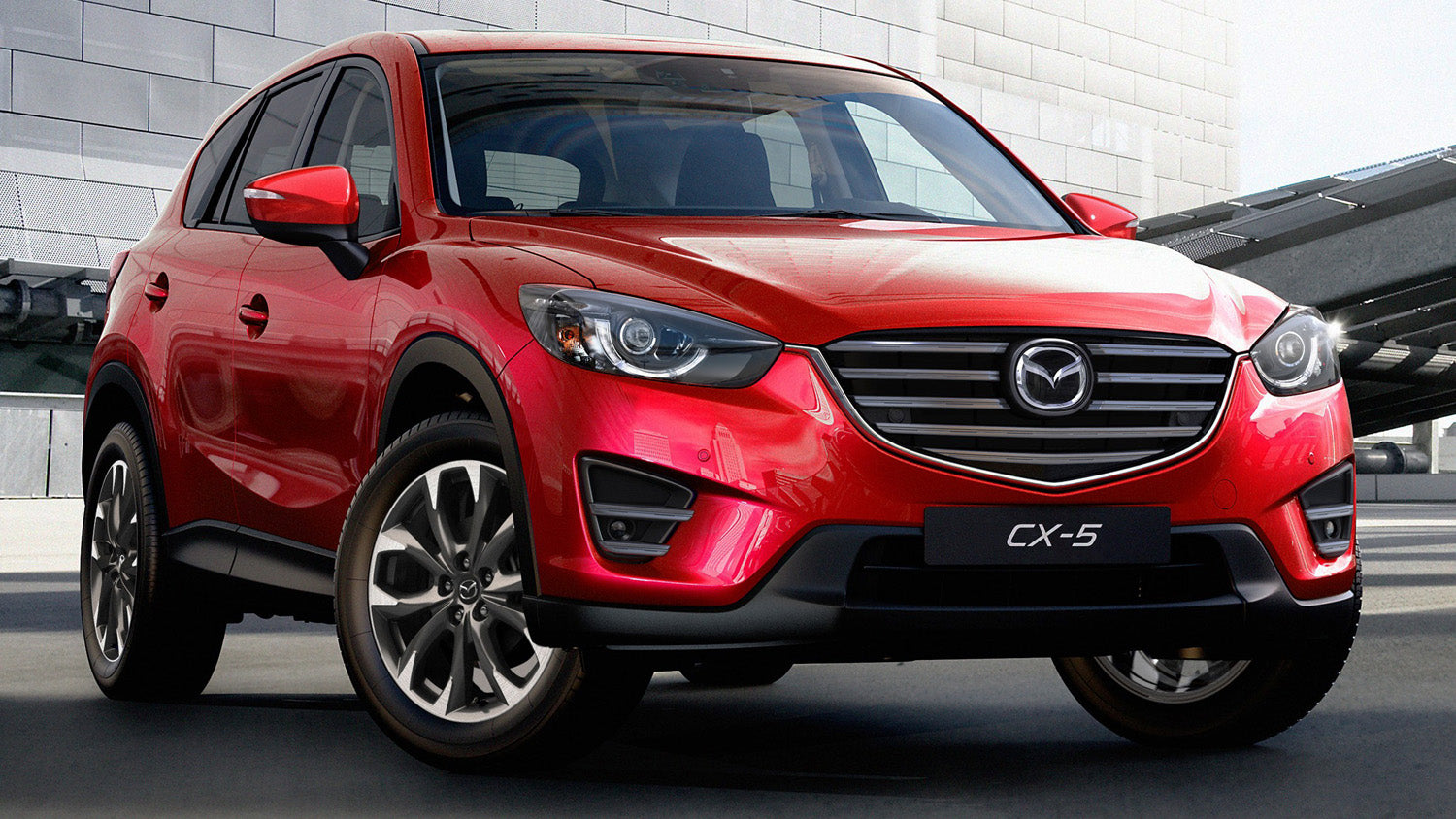 Lastskydd Mazda CX-5 I 2012–2014, facelift 2014–2017 – Svart steel, Röd&Svart Kolfiber – detaljbild 3