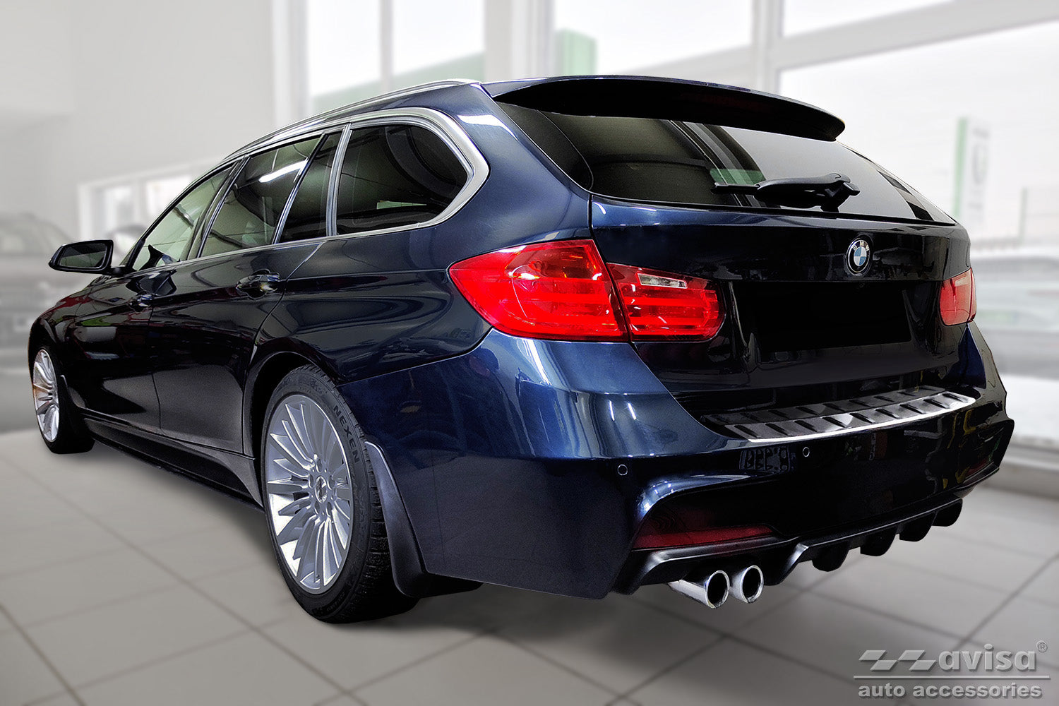 Lastskydd Strong Edition BMW 3 F31 Touring/ M-paket 2012–2015, facelift 2015–2018 – Silver – detaljbild 2
