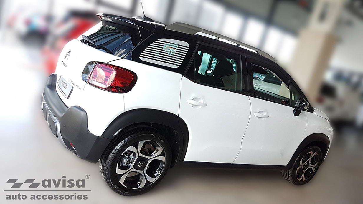 Tröskelskydd Lines Citroen C3 Aircross II 2017–2021 facelift 2021+ – Silver satin – detaljbild 3