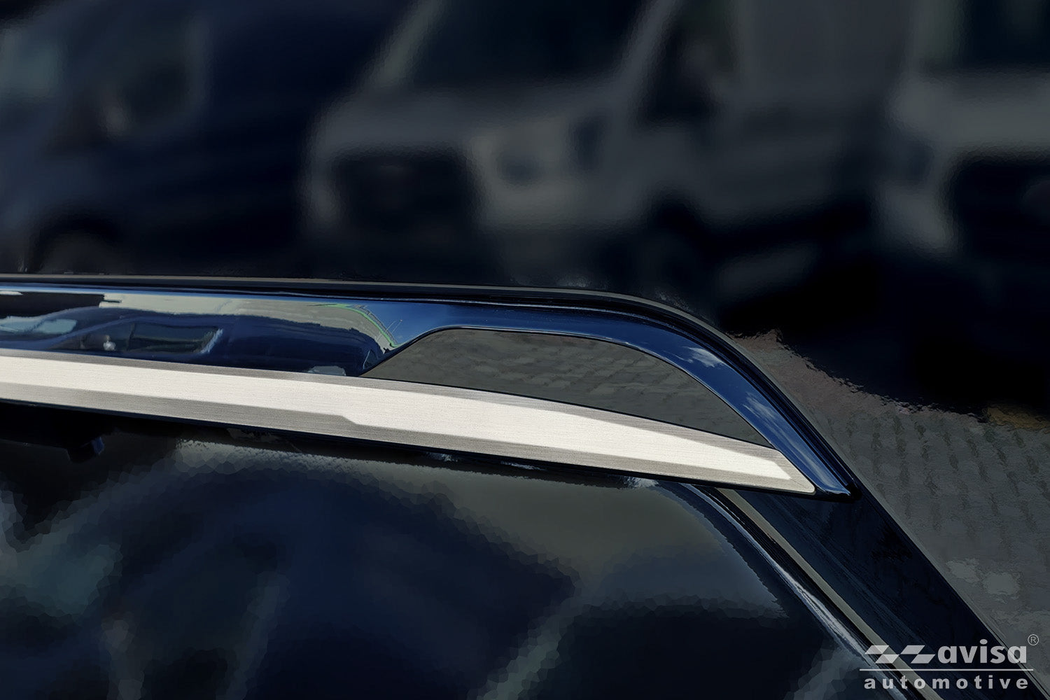 Bakluckelist Ford Tourneo Custom II 2023+ – Silver satin (2/36202) – detaljbild 3