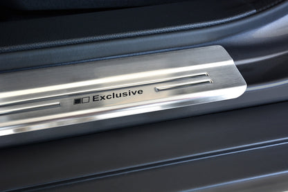Tröskelskydd Exclusive Nissan X-Trail III (T32) 2014–2017, facelift 2017–2021 – Silver satin