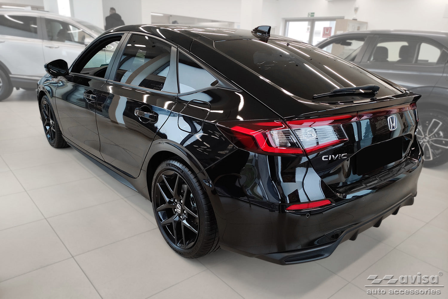 Tröskelskydd Lines Honda CIVIC XI halvkombi 2022+ – Svart – detaljbild 3