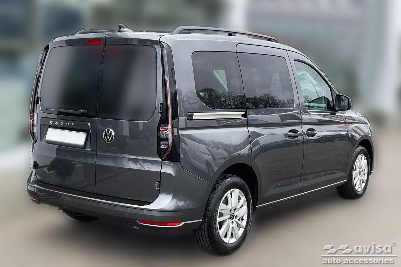 Lastskydd Volkswagen Caddy V (SB) 2020+ (fitting to both: two and one bak dörrar version) m.fl. – Svart – detaljbild 2