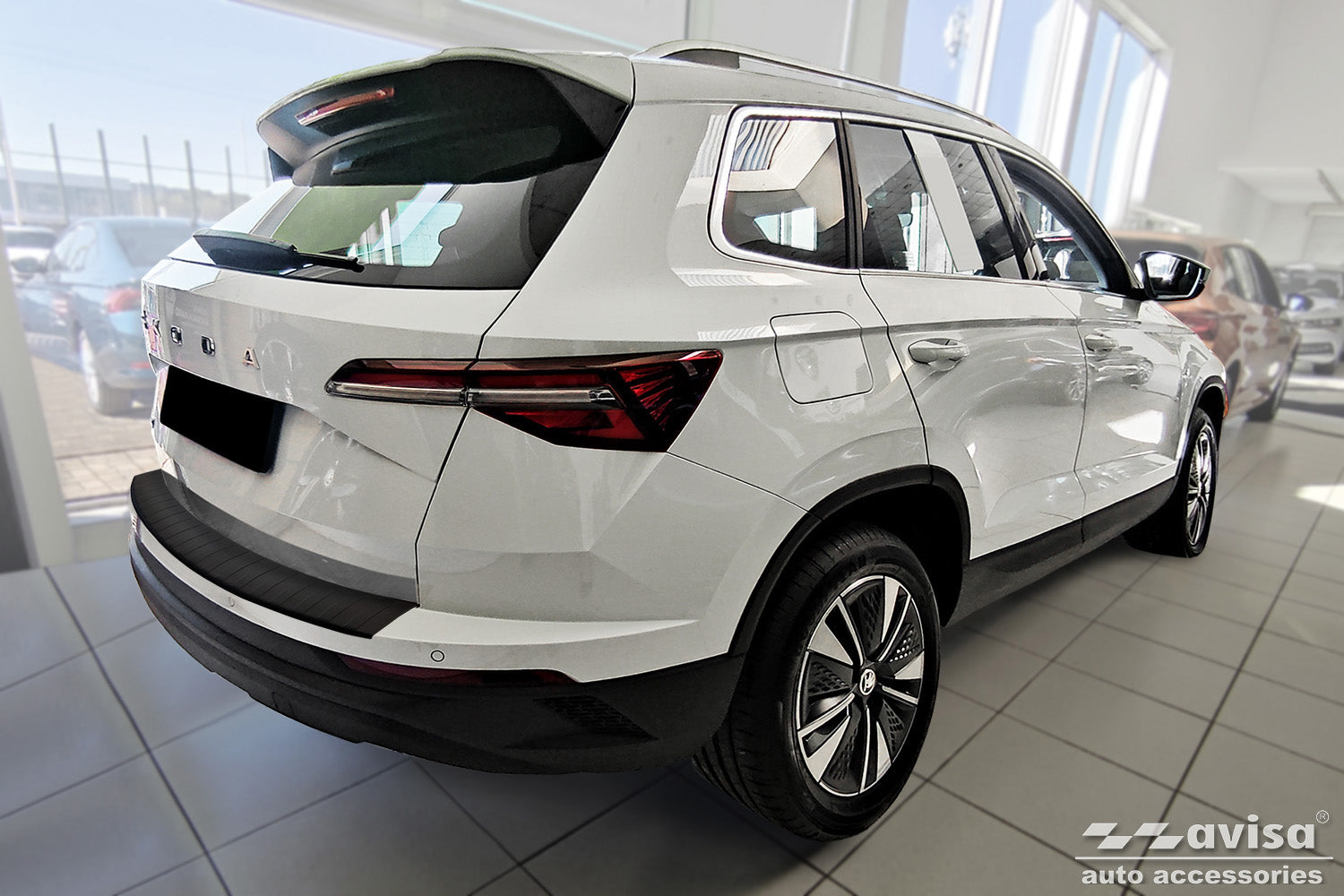 Lastskydd Black Mat Skoda Karoq facelift 2022+/ Sportline facelift 2022+ – Mattsvart – detaljbild 2