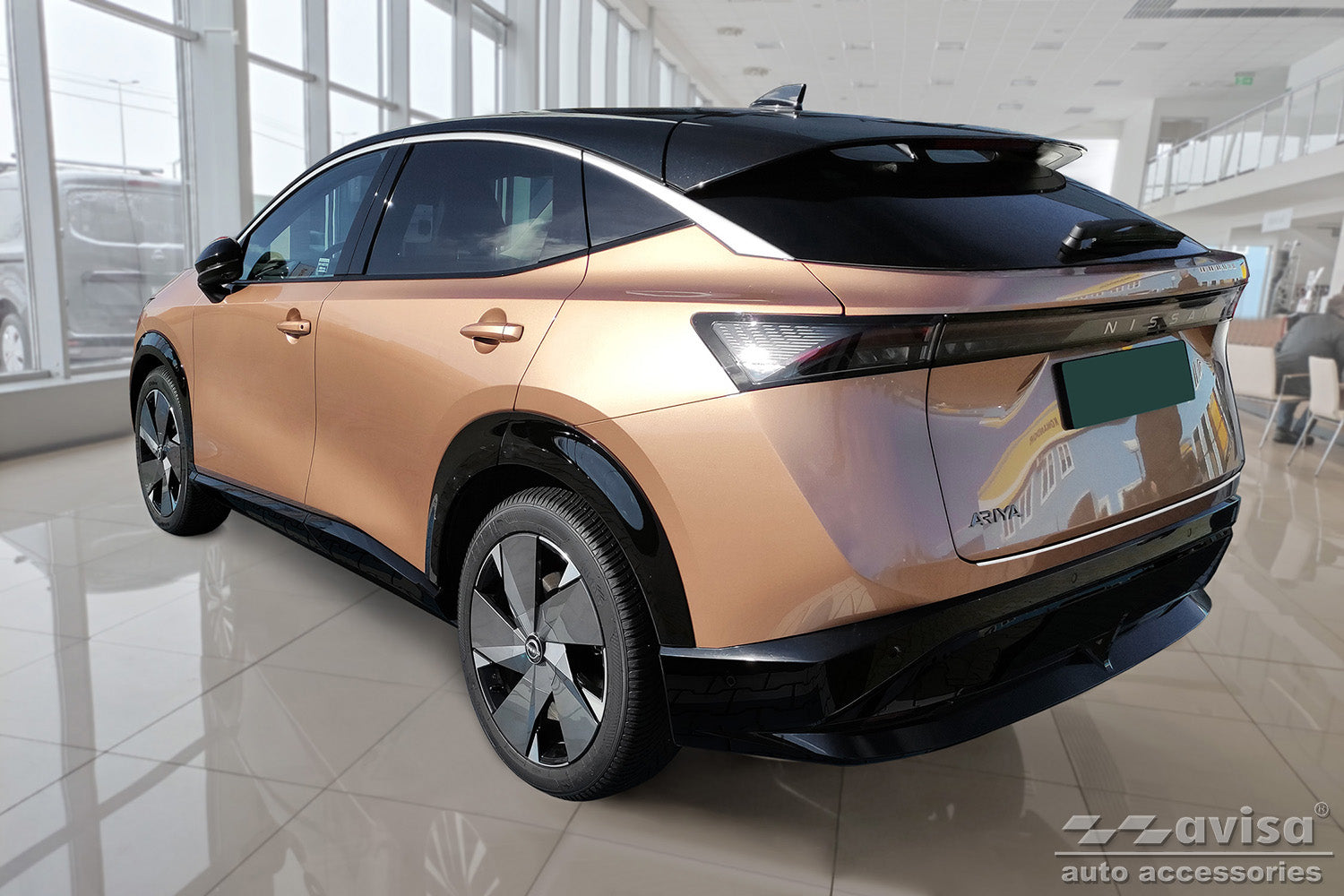 Lastskydd Nissan Ariya 2022+ – Silver satin – detaljbild 2