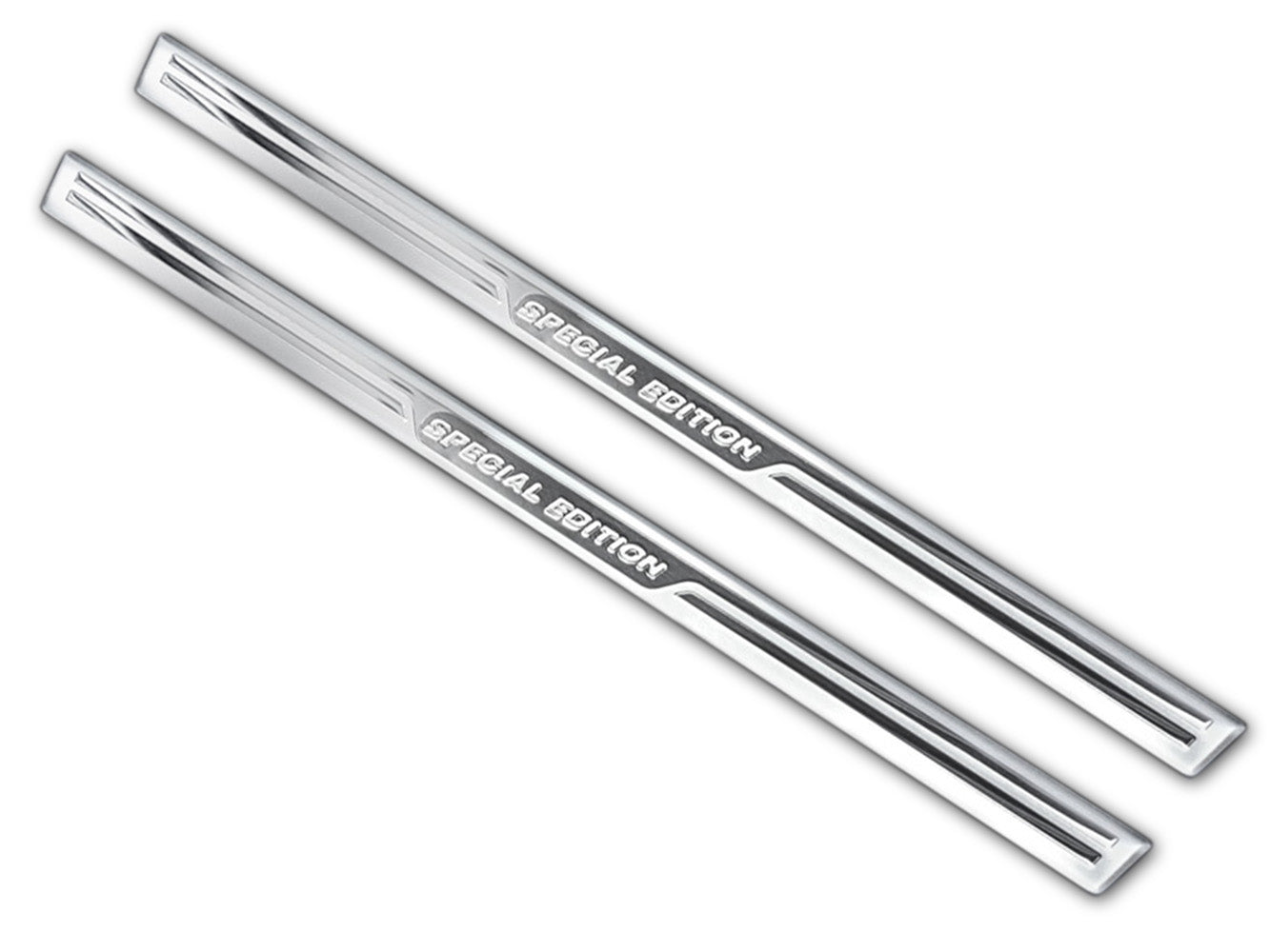 Universella tröskelskydd "SPECIAL EDITION" 54 x 3 cm (2delar per set) – Silver