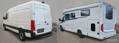 Mugghållarlist Mercedes Sprinter III 2018+ – Spegelblank svart – detaljbild 2
