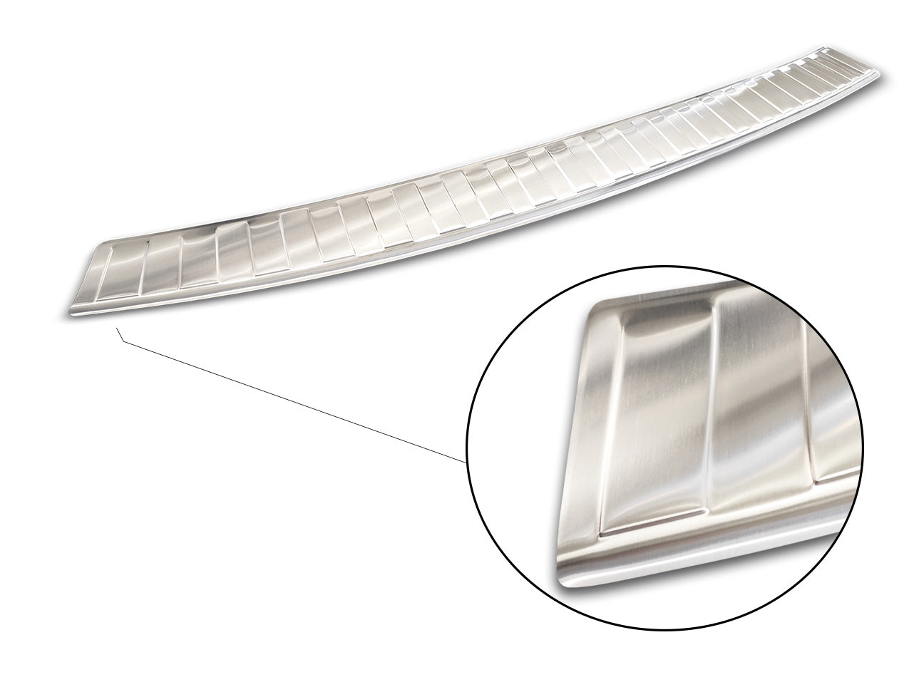 Lastskydd Volkswagen T6 Caravelle 2015–2019, facelift 2019–2024(versionen med trunk opening upwards) – Silver satin