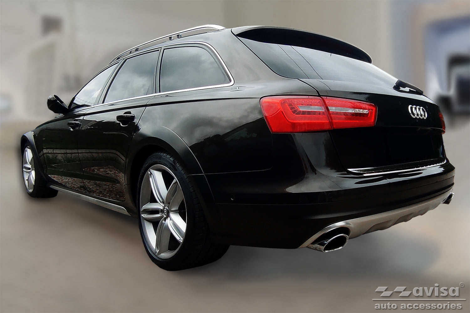 Lastskydd Audi A6 C7 Allroad 2012–2014, facelift 2014–2018 – Silver satin – detaljbild 2