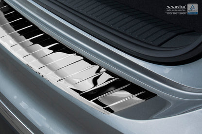 Lastskydd Volkswagen Tiguan II 2015–2020, facelift 2020+/ eHybrid 2020–2024 m.fl. – Spegelpolerat silver – detaljbild 2