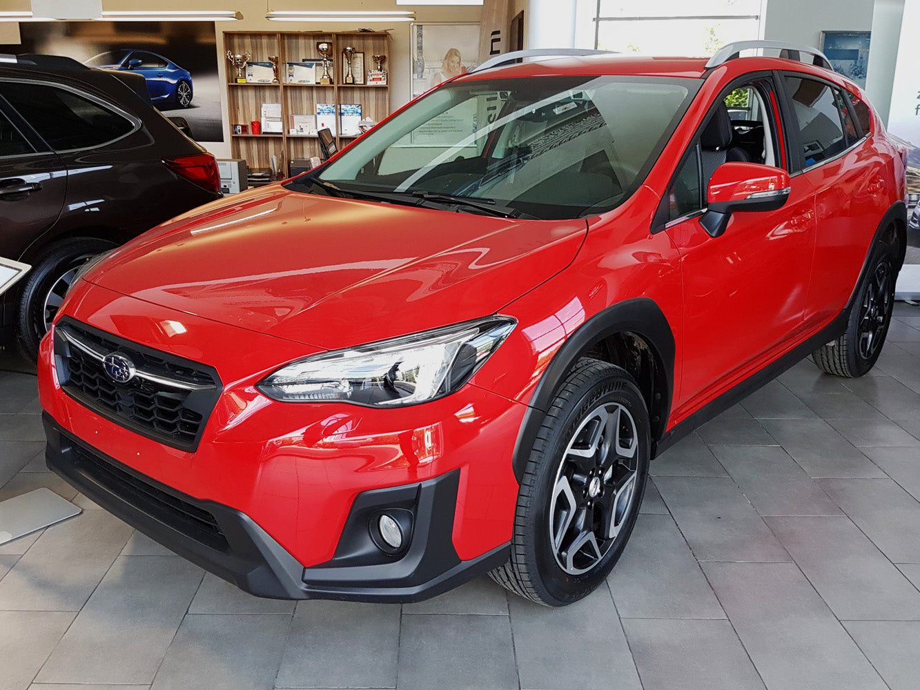 Lastskydd Subaru XV II 2017+ – Silver satin – detaljbild 3