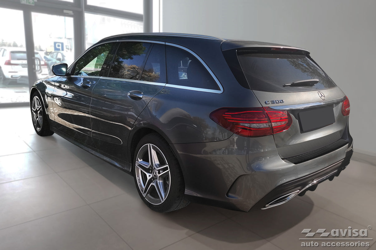 Lastskydd Black Mat Mercedes C Class W205 Kombi 2014–2018, facelift 2018–2021 – Mattsvart – detaljbild 2