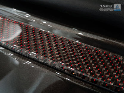 Lastskydd BMW 7 sedan G11, G12 2015–2019 (utan M-paket) – Röd / Svart – detaljbild 2