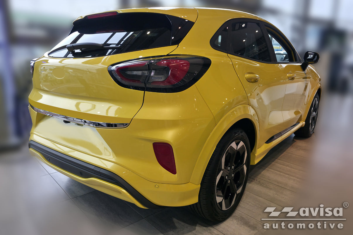 Bakluckelist Ford Puma crossover 2019+ – Spegelpolerat silver – detaljbild 2