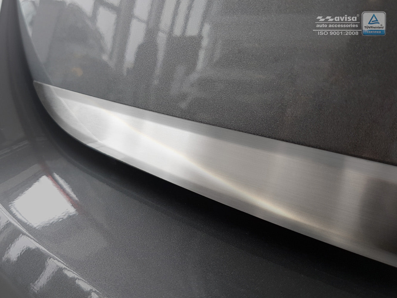 Bakluckelist Nissan Leaf II (2E1) 2017–2021, facelift 2021+ – Silver satin – detaljbild 2