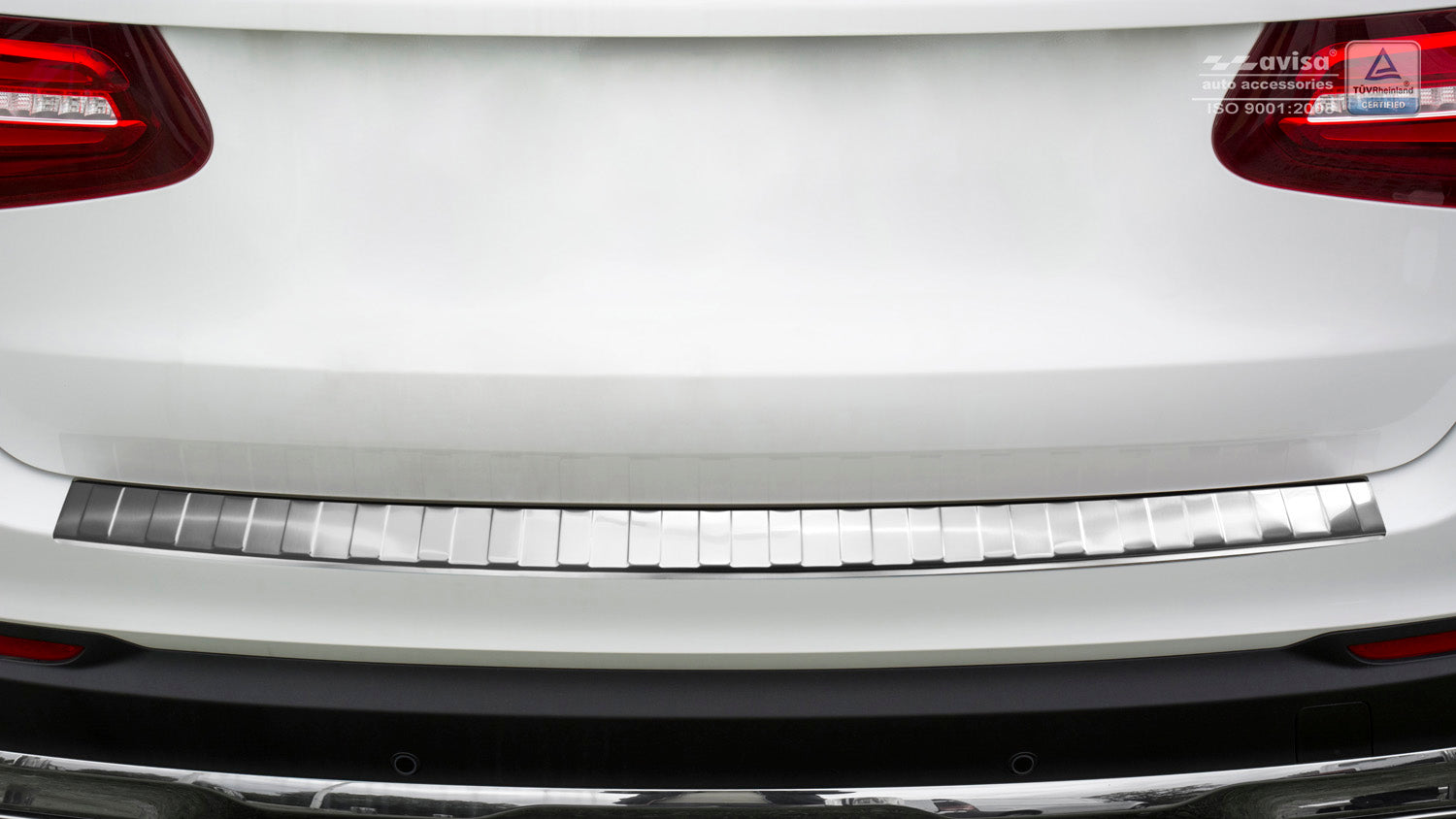 Lastskydd Mercedes Glc (X253) 5-dörrars/ Hybrid 2015–2019, facelift 2019–2022 – Silver satin – detaljbild 3
