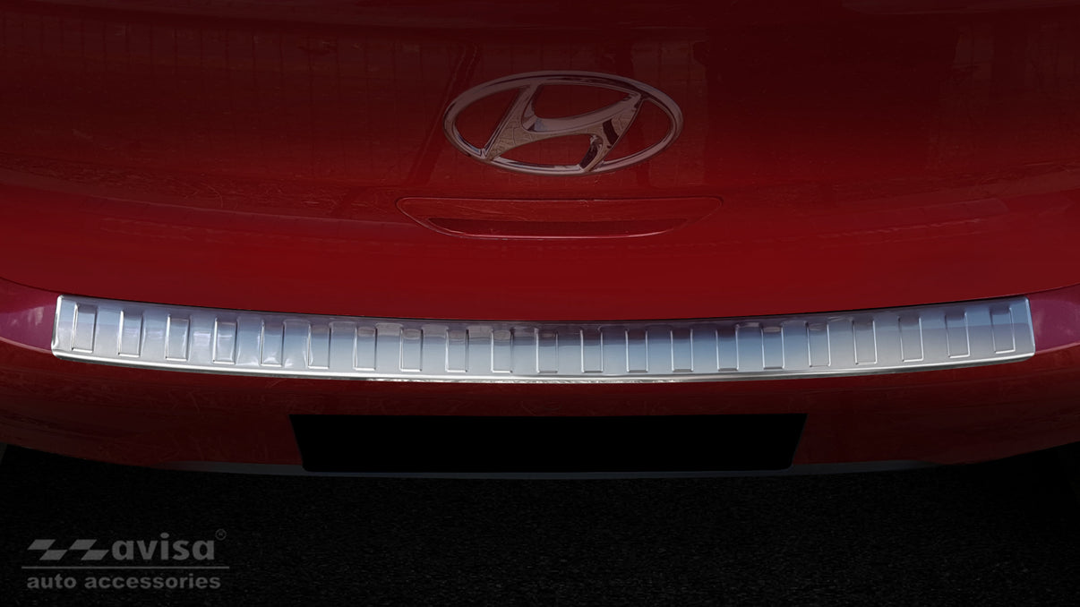 Lastskydd Hyundai i10 III halvkombi 5-dörrars 2019–2023 facelift 2023+ – Silver satin – detaljbild 3