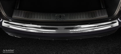 Lastskydd Porsche Cayenne III (P0536) 2017–2023 "Performance" – Spegelpolerat silver, Svart Kolfiber – detaljbild 3