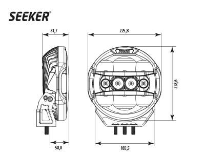 Seeker Extraljus Quantum 9 LED/LASER – extrabild | Carlevel