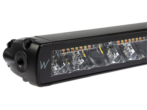 W LED – Ramp med varningsljus 1002mm – produktvy från sidan | Carlevel