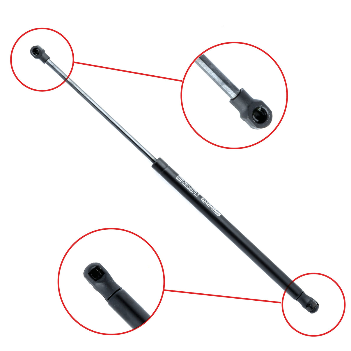 Gasfjäder till baklucka Mazda 121 III/Ford Fiesta MK3 m.fl. – 580 mm/ 300 N