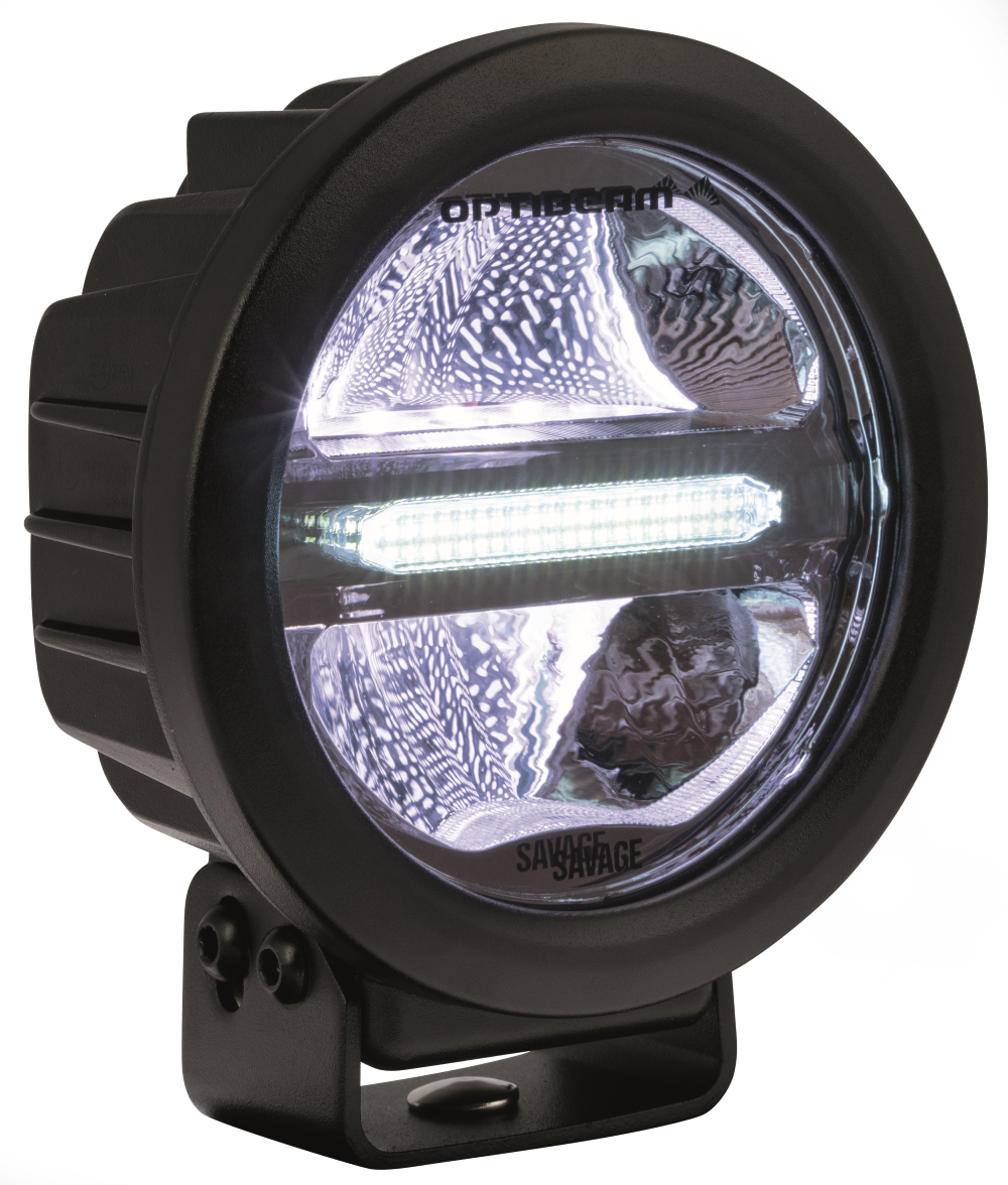 OPTIBEAM Extraljus Savage 5" – närbild detaljer | Optibeam