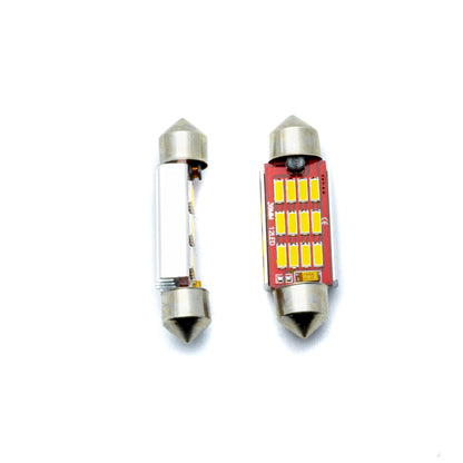 LED-lampa för bil – C5W – SV8.5–8 – 5000K – 12 LED – SMD 4014 – 39 mm – 2-pack