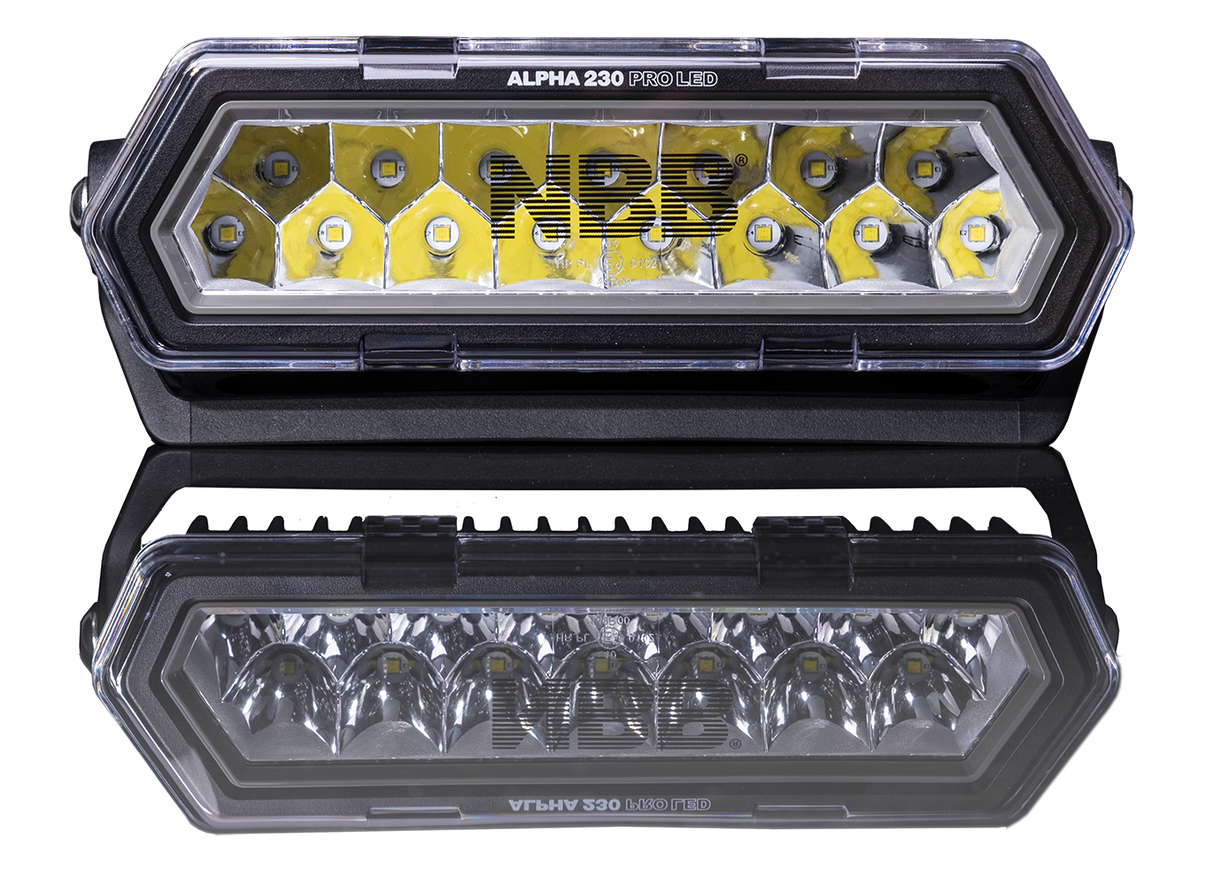 NBB Alpha 230 Pro LED extraljusramp – närbild detaljer | NBB