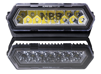 NBB Alpha 230 Pro LED extraljusramp – närbild detaljer | NBB