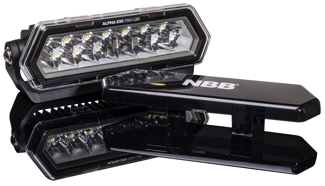 NBB Alpha 230 Pro LED extraljusramp – produktbild framifrån | NBB