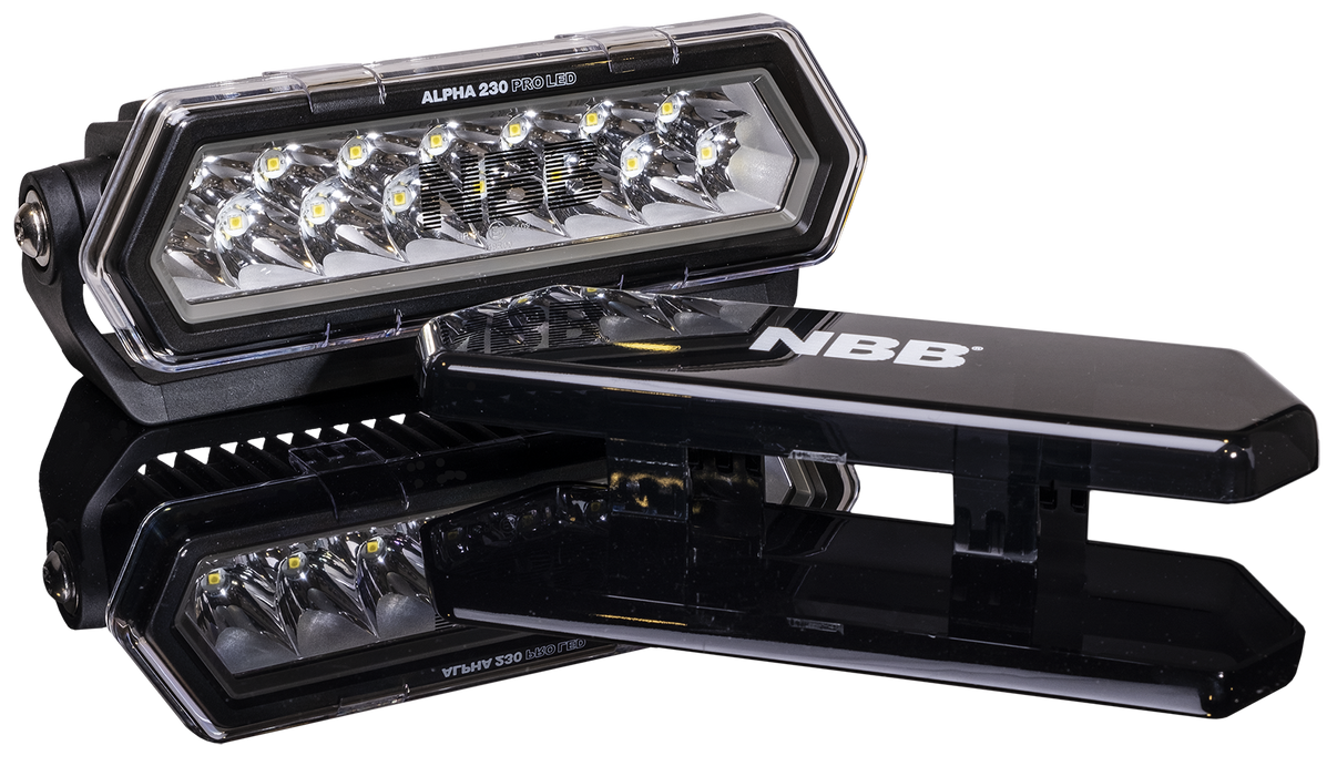 NBB Alpha 230 Pro LED extraljusramp – produktbild framifrån | NBB