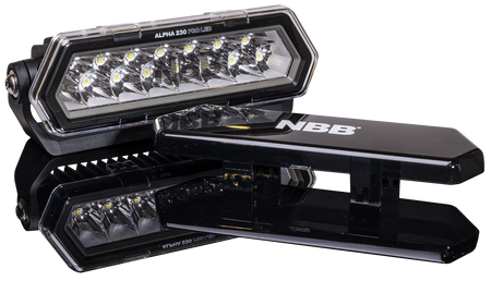 NBB Alpha 230 Pro LED extraljusramp – produktbild framifrån | NBB